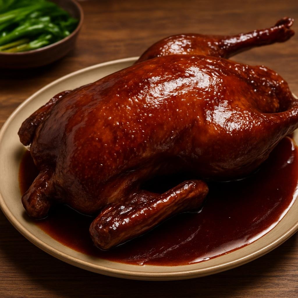 Entree: China – Anhui – 巫山御鹅 ➤ Wūshān Yù'é (Anhui-style braised imperial goose finished with a rich savory glaze) recipe