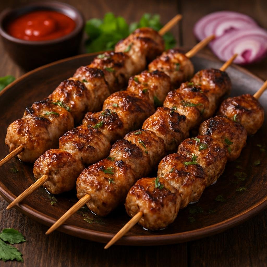 Entree: Russia – Arctic North – Шашлык ➤ Shashlyk (Skewered marinated chunks of meat grilled over an open flame) recipe