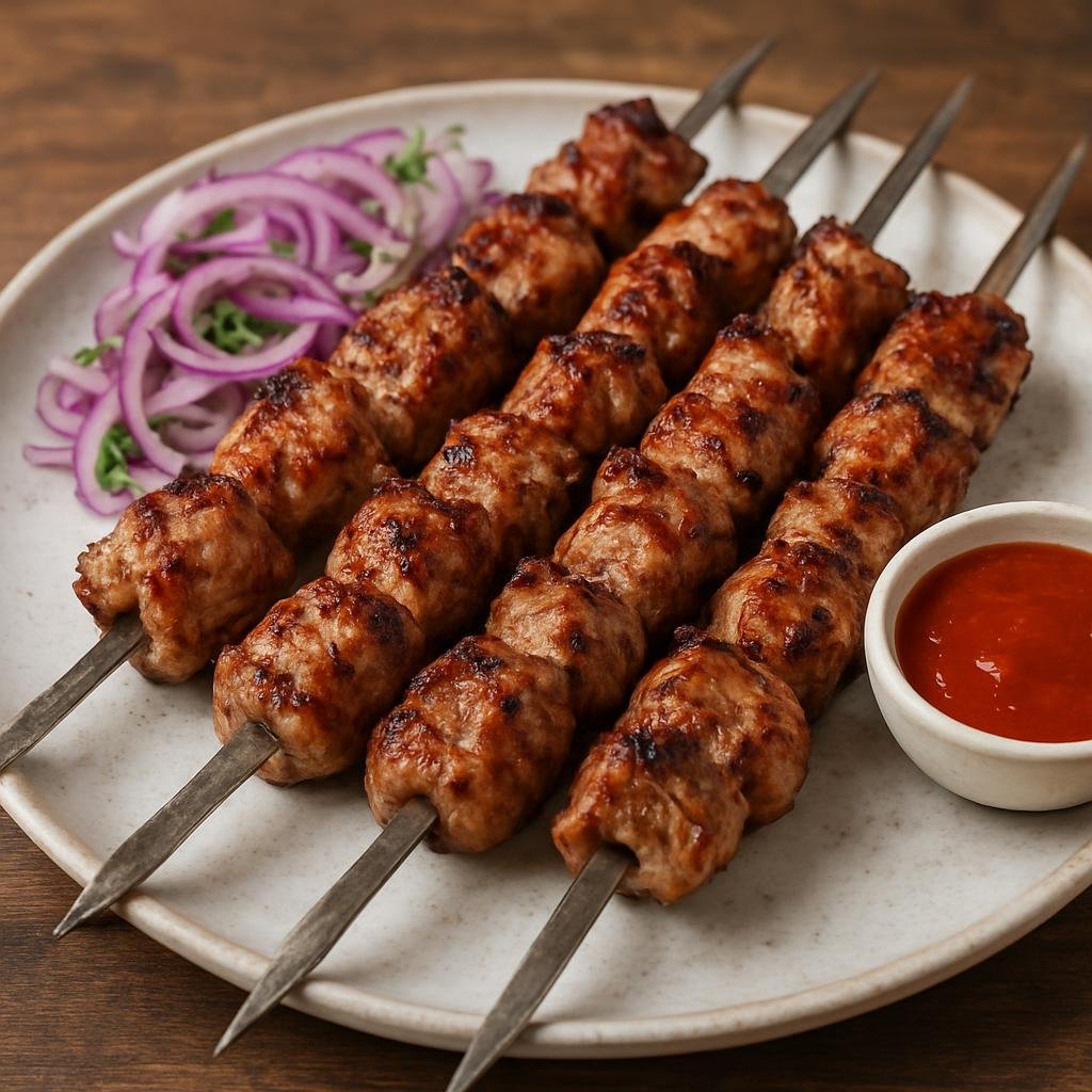 Entree: Kazakhstan – Almaty & Southeast – Шашлык ➤ Shashlyk (Charcoal-grilled skewered marinated chunks of meat) recipe