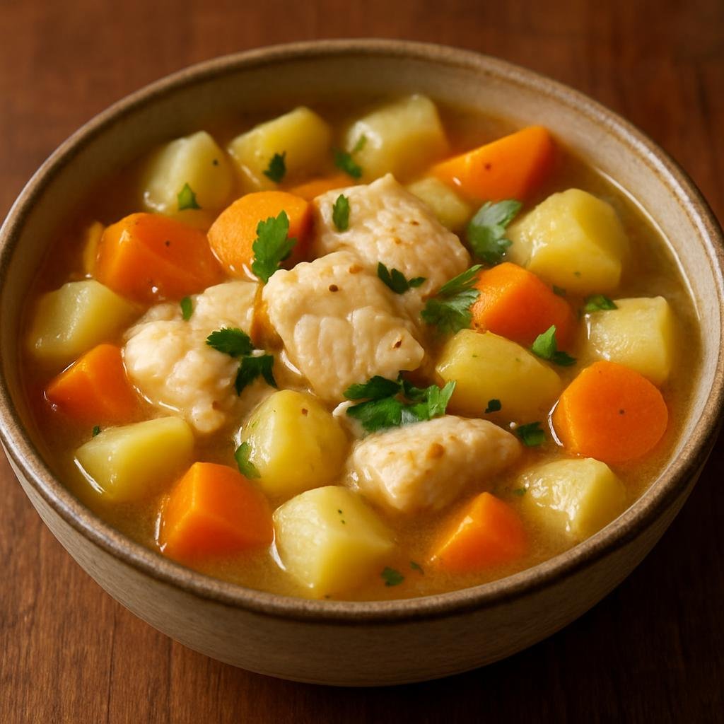 Entree: Greenland – National Cuisine – Puisi (Hearty Greenlandic fish and root-vegetable stew simmered in a simple fish broth) recipe