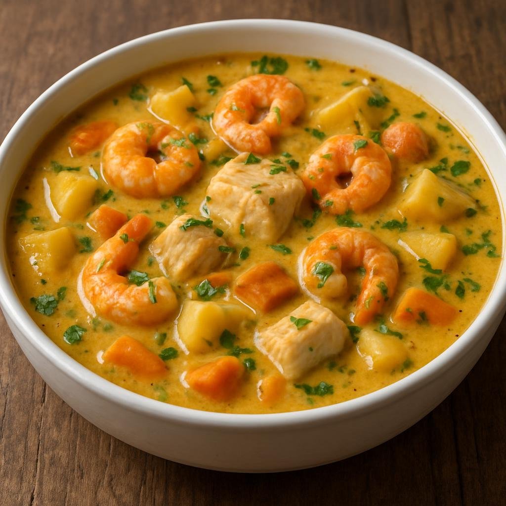 Entree: Nicaragua – National Cuisine – Rondón (Coconut-based Caribbean seafood and root-vegetable stew) recipe