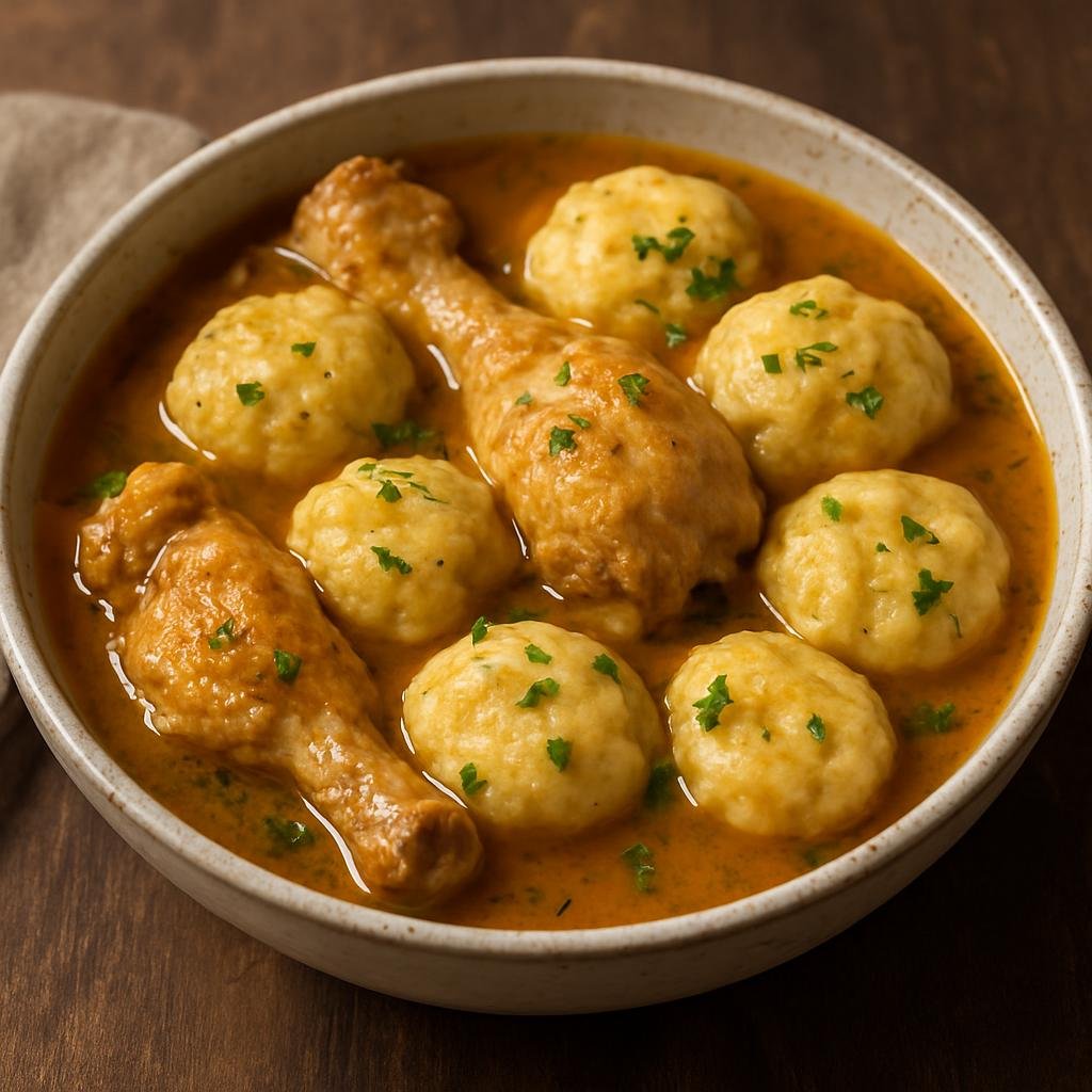 Entree: Paraguay – National Cuisine – Vori Vori de Pollo (Chicken stew with small cornmeal and cheese dumplings simmered in a flavorful broth) recipe