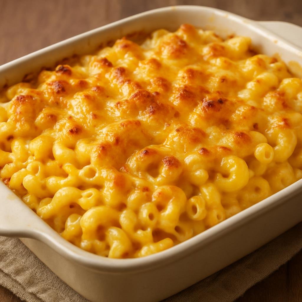 Entree: Bahamas – Bahamian Macaroni and Cheese (Baked, rich and creamy island-style macaroni and cheese casserole) recipe
