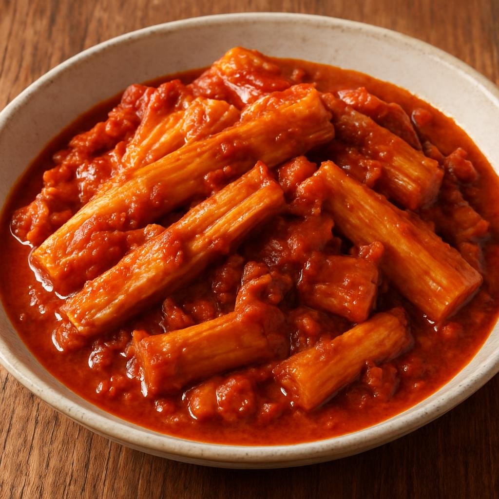 Entree: Uganda – Malewa (Braised smoked bamboo shoots cooked in a savory peanut-tomato sauce) recipe