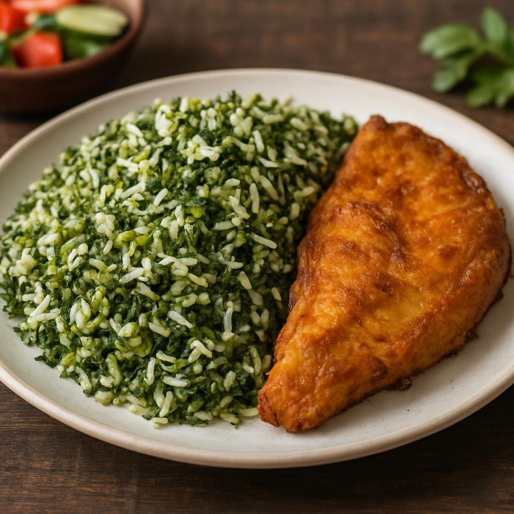 Entree: Iran – Azerbaijani Iran – سبزی پلو ➤ Sabzi Polo (Persian herb rice cooked with a mixture of fresh chopped herbs, often served with fish) recipe