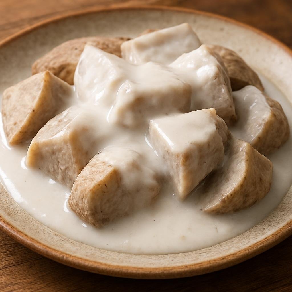 Entree: American Samoa – Central Culinary Region – Taro and Coconut Cream (Boiled or steamed taro served with rich sweet coconut cream) recipe