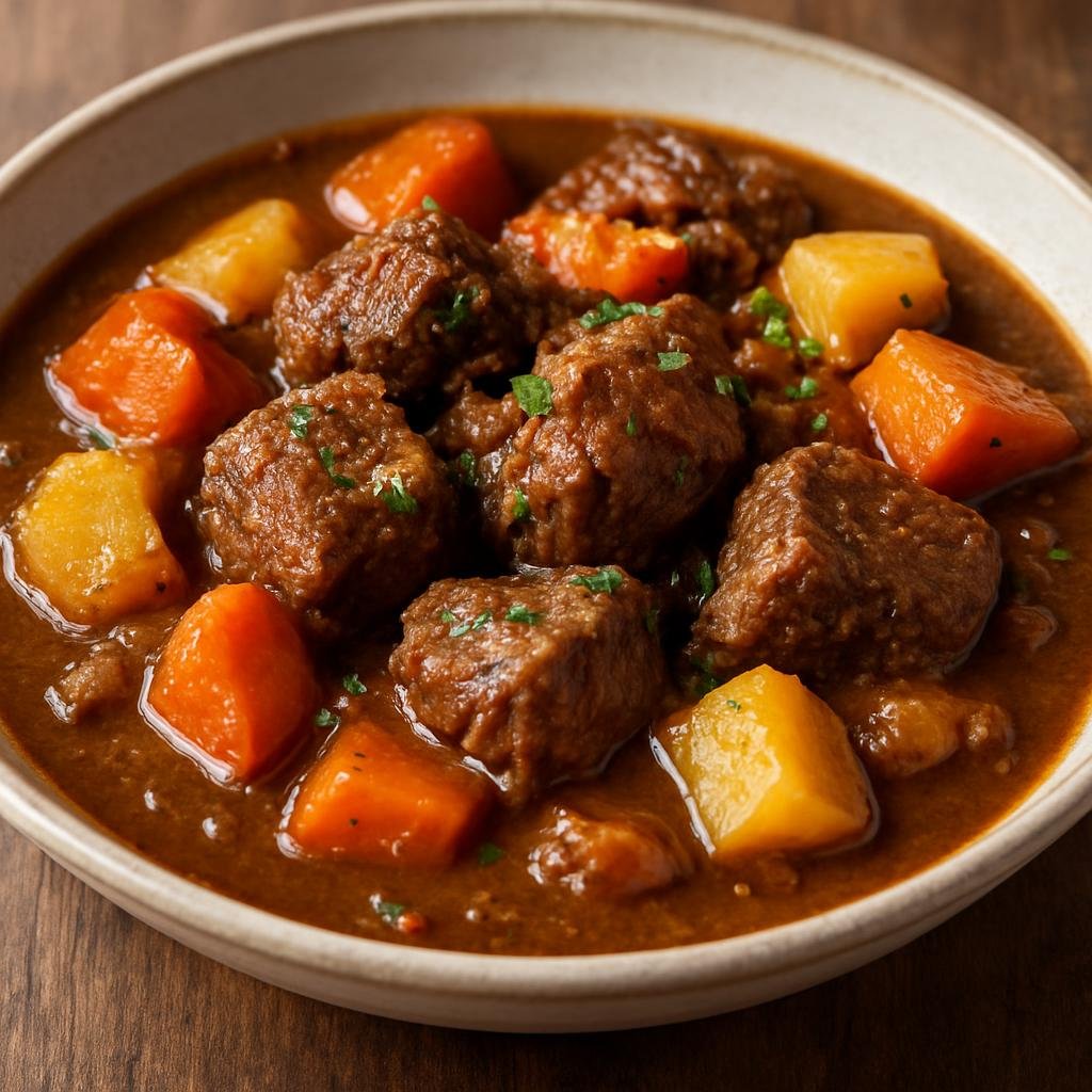 Entree: Bonaire, Sint Eustatius and Saba – Central Culinary Region – Karni Stoba (Hearty Papiamentu-style slow-braised beef stew with root vegetables and warm island spices) recipe