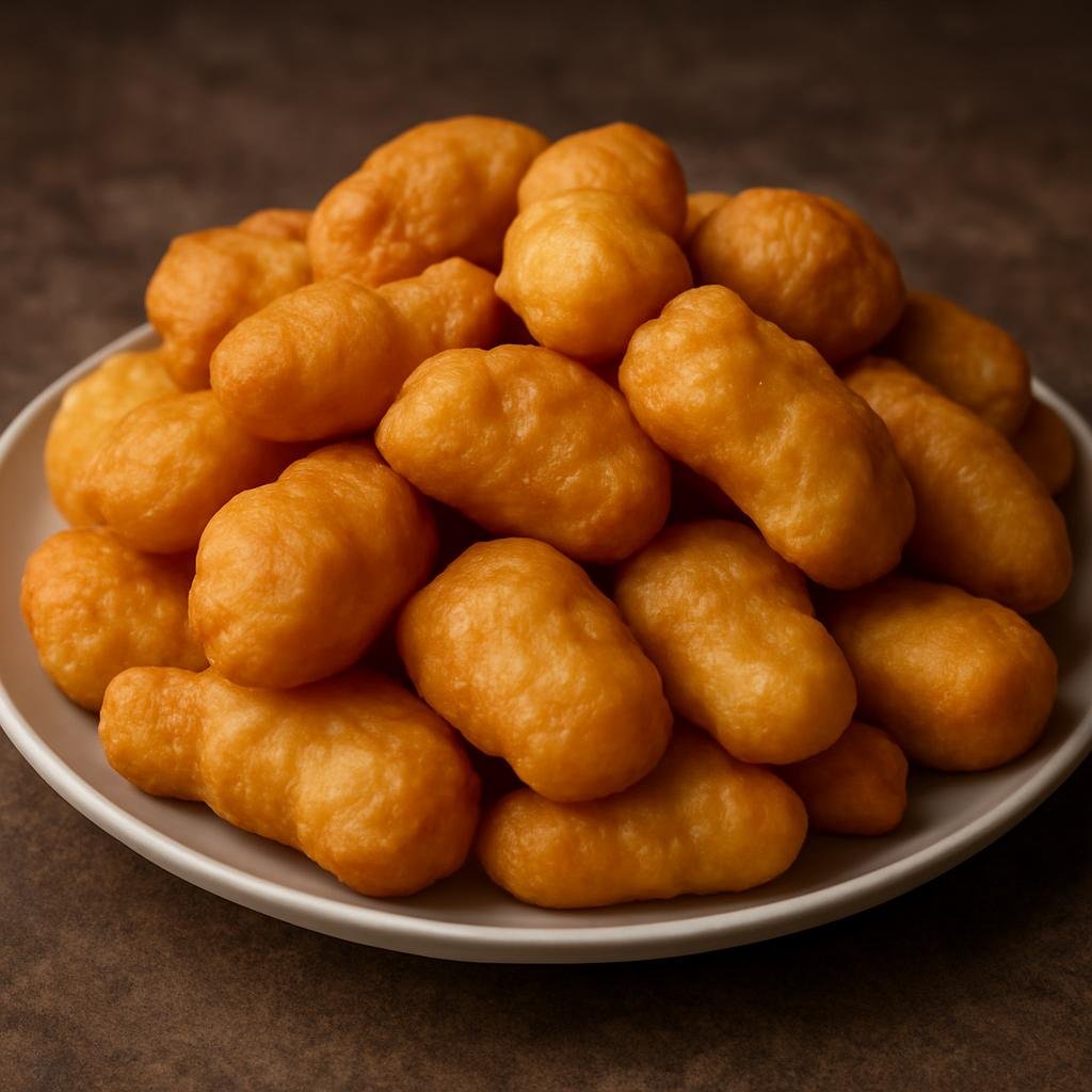 Entree: Kazakhstan – Almaty & Southeast – Бауырсақ ➤ Bauyrsak (Small deep-fried leavened dough pieces traditionally served as bread or an accompaniment) recipe
