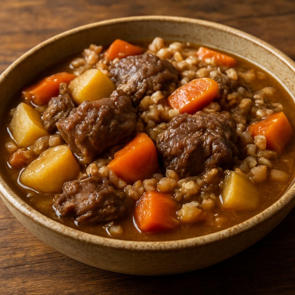 Entree: Greenland – National Cuisine – Arfeq (Hearty Greenlandic slow-cooked meat stew with root vegetables and barley) recipe