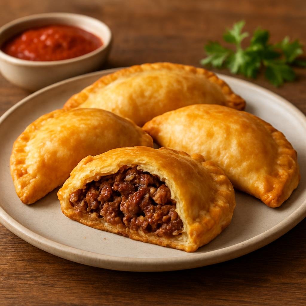 Entree: Honduras – National Cuisine – Pastelitos de Carne (Small Honduran savory meat turnovers made with a flaky dough and seasoned ground beef filling) recipe