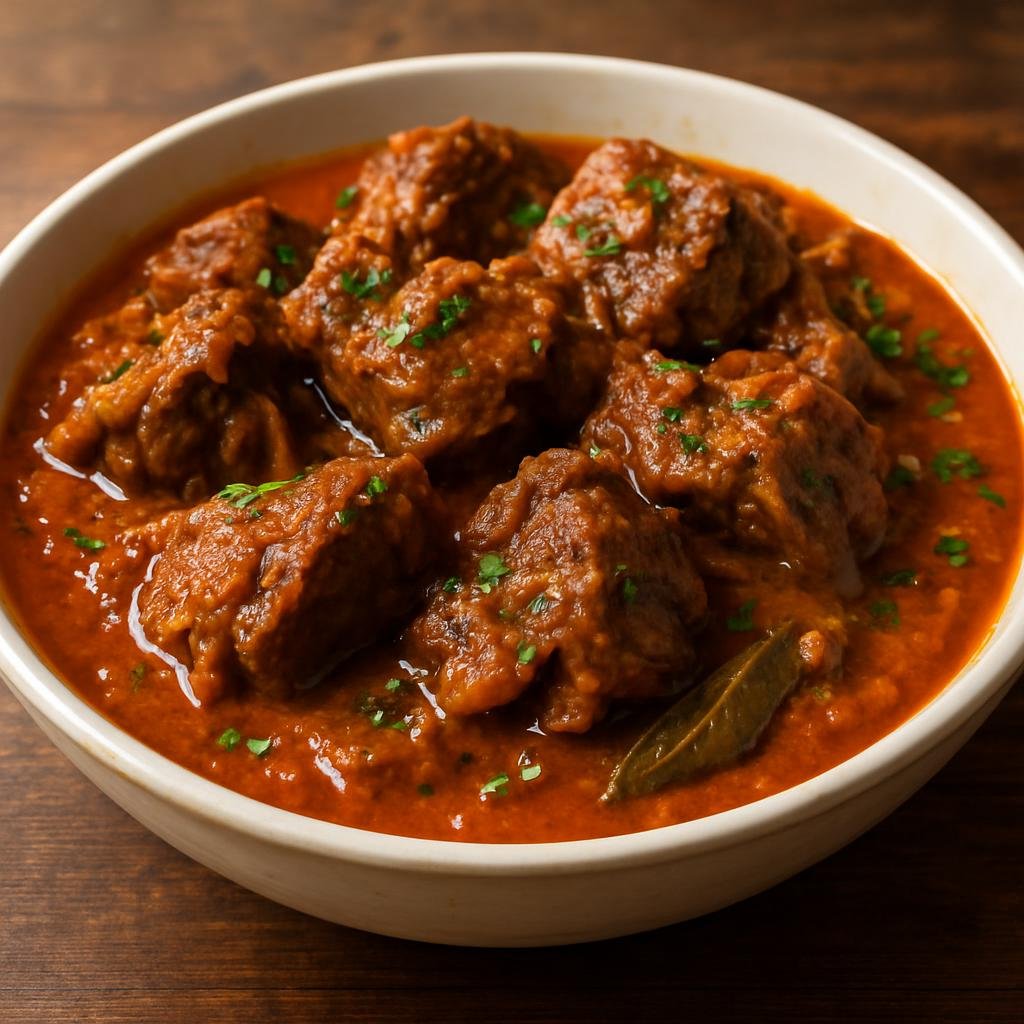 Entree: Haiti – Kabrit An Sòs (Braised goat cooked until tender in a spiced Creole tomato sauce) recipe