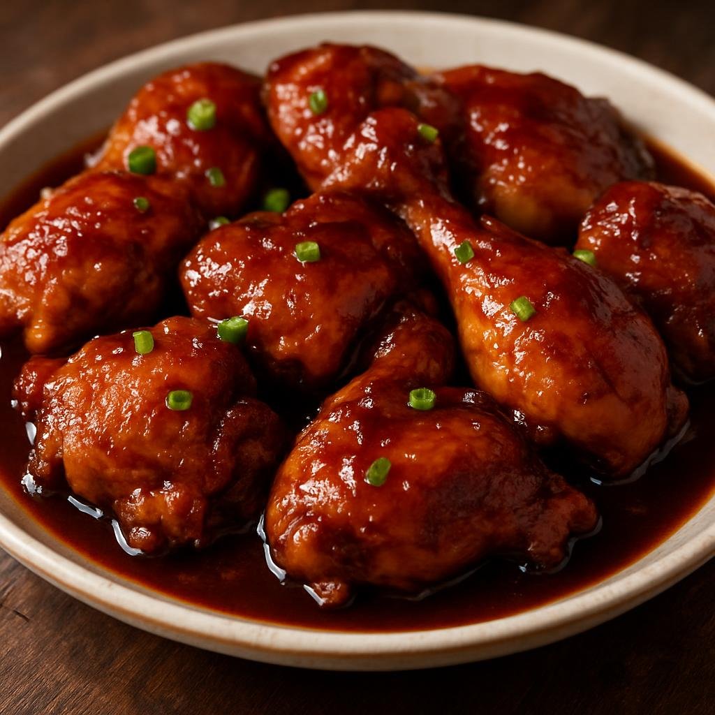 Entree: United States Minor Outlying Islands – Soy Sauce Glazed Chicken (Chicken pieces cooked in a sweet-savory soy glaze) recipe