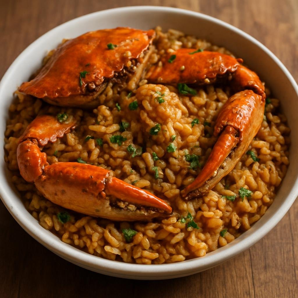 Entree: Virgin Islands, U.S. – Crab and Rice (One-pot savory stewed crab cooked with seasoned rice) recipe