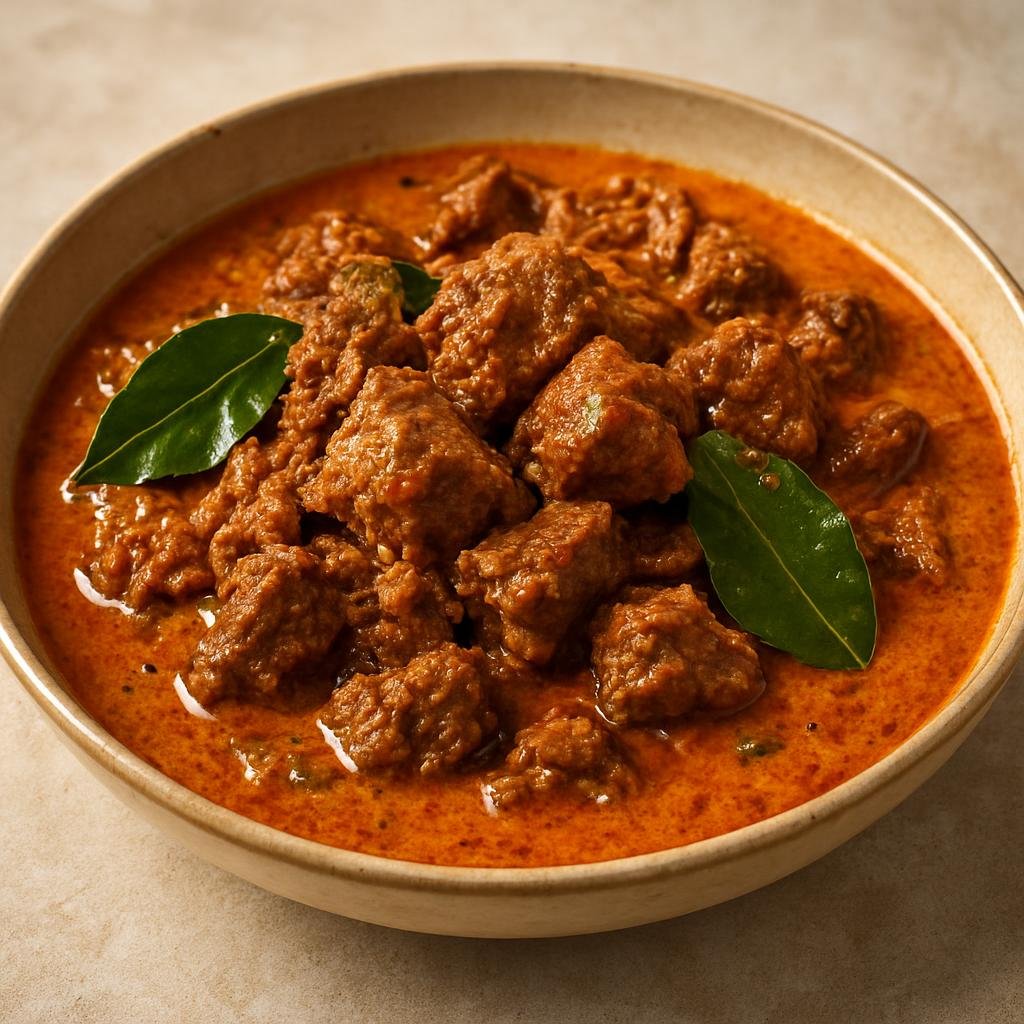 Entree: Indonesia – Aceh – Eungkot Keumamah (Acehnese slow-cooked spicy goat stew simmered in coconut milk and aromatic spice paste) recipe