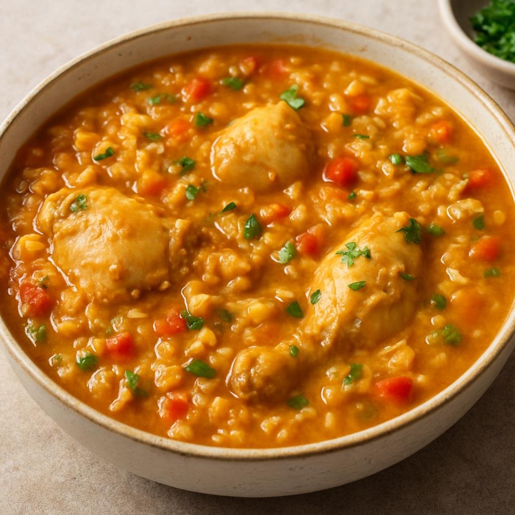 Entree: Dominican Republic – Central Culinary Region – Asopao de Pollo (Thick Dominican chicken and rice stew) recipe