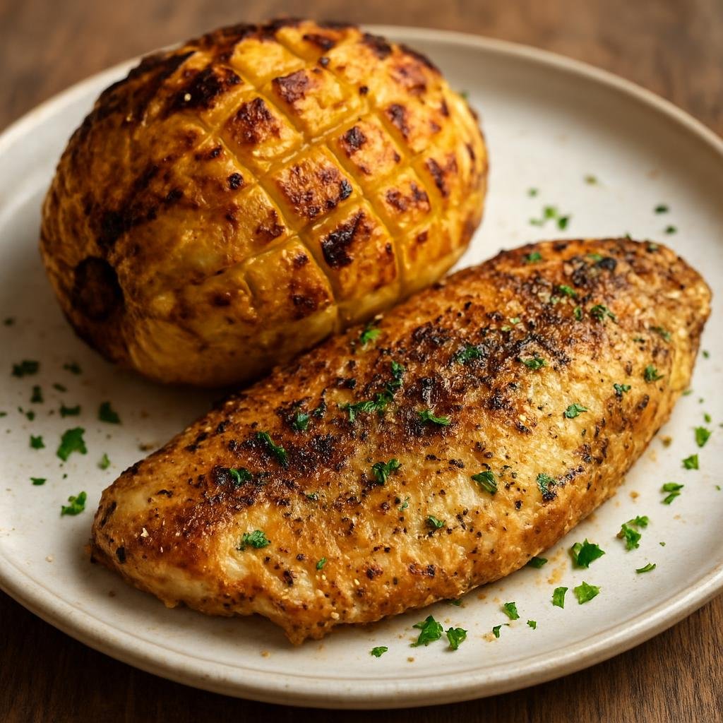 Entree: Pitcairn – National Cuisine – Roasted Breadfruit with Fish (Roasted island breadfruit served with seasoned pan-roasted fish) recipe