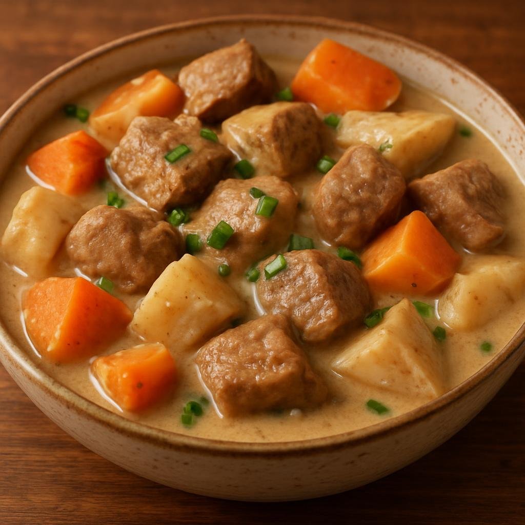 Entree: Wallis and Futuna – National Cuisine – Ragoût de Porc (Hearty Polynesian-style pork stew braised with coconut milk and root vegetables) recipe