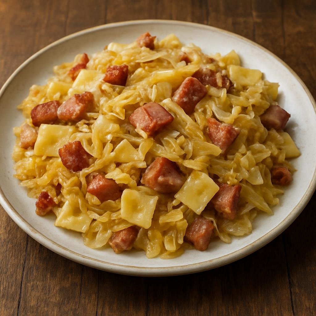 Entree: Croatia – Central Culinary Region – Krpice sa Zeljem (Small square pasta tossed with sautéed cabbage and smoked pork) recipe