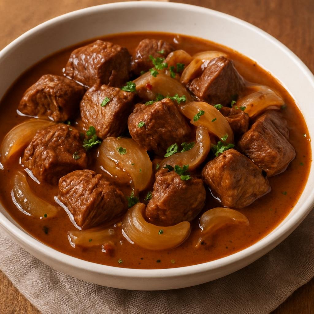 Entree: Åland Islands – Kalops (Swedish-style slow-simmered beef stew flavored with onions and allspice) recipe