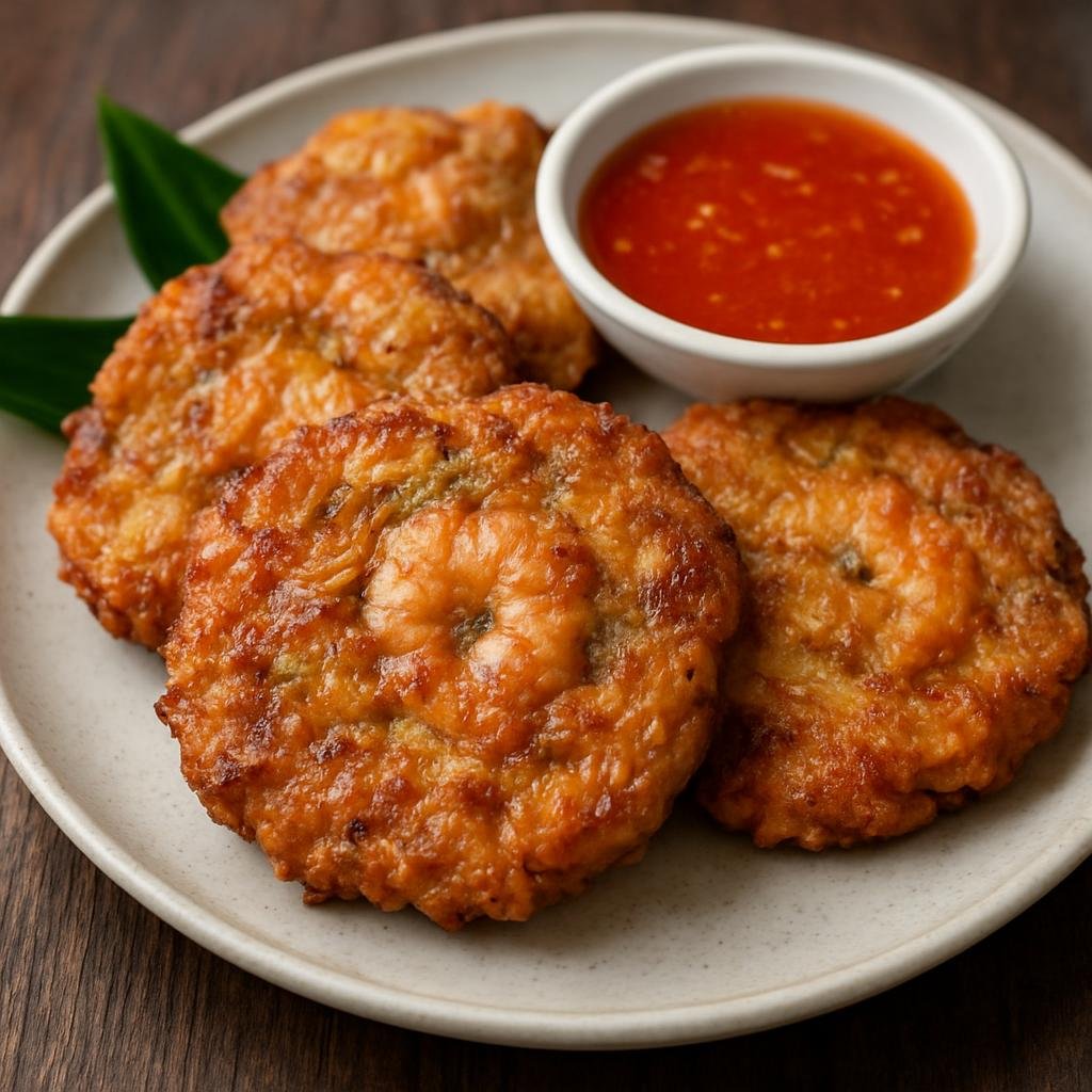 Entree: Guam – Shrimp Patties (Pan-fried seasoned shrimp cakes commonly served in Guam) recipe