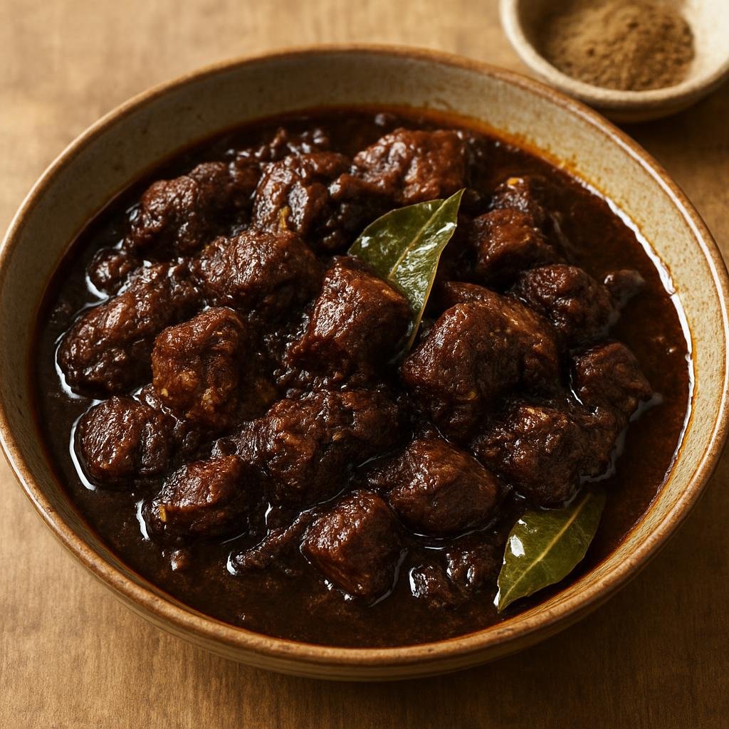 Entree: Indonesia – Batak – Saksang (Rich Batak pork stew slowly cooked with pork blood and pungent regional spices) recipe
