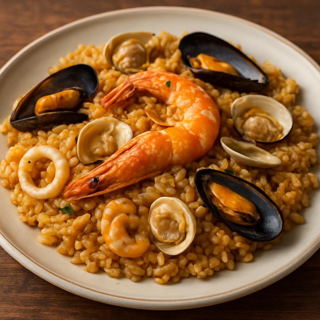 Entree: Panama – Arroz con Coco y Mariscos (Coconut-simmered rice cooked with mixed seafood) recipe