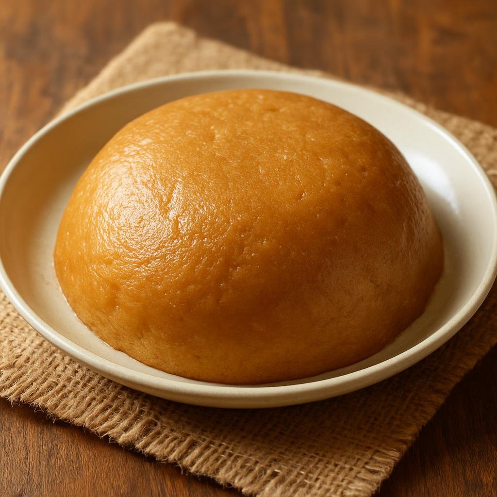 Entree: Togo – Kokonte (A firm, smooth starchy dough made by cooking dried cassava flour with water, traditionally served with hearty West African soups or stews) recipe
