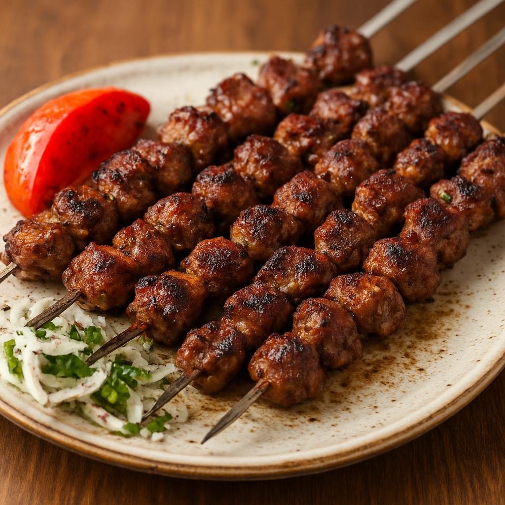 Entree: Türkiye – Çöp Şiş (Small skewered marinated cubes of lamb or beef grilled over charcoal) recipe