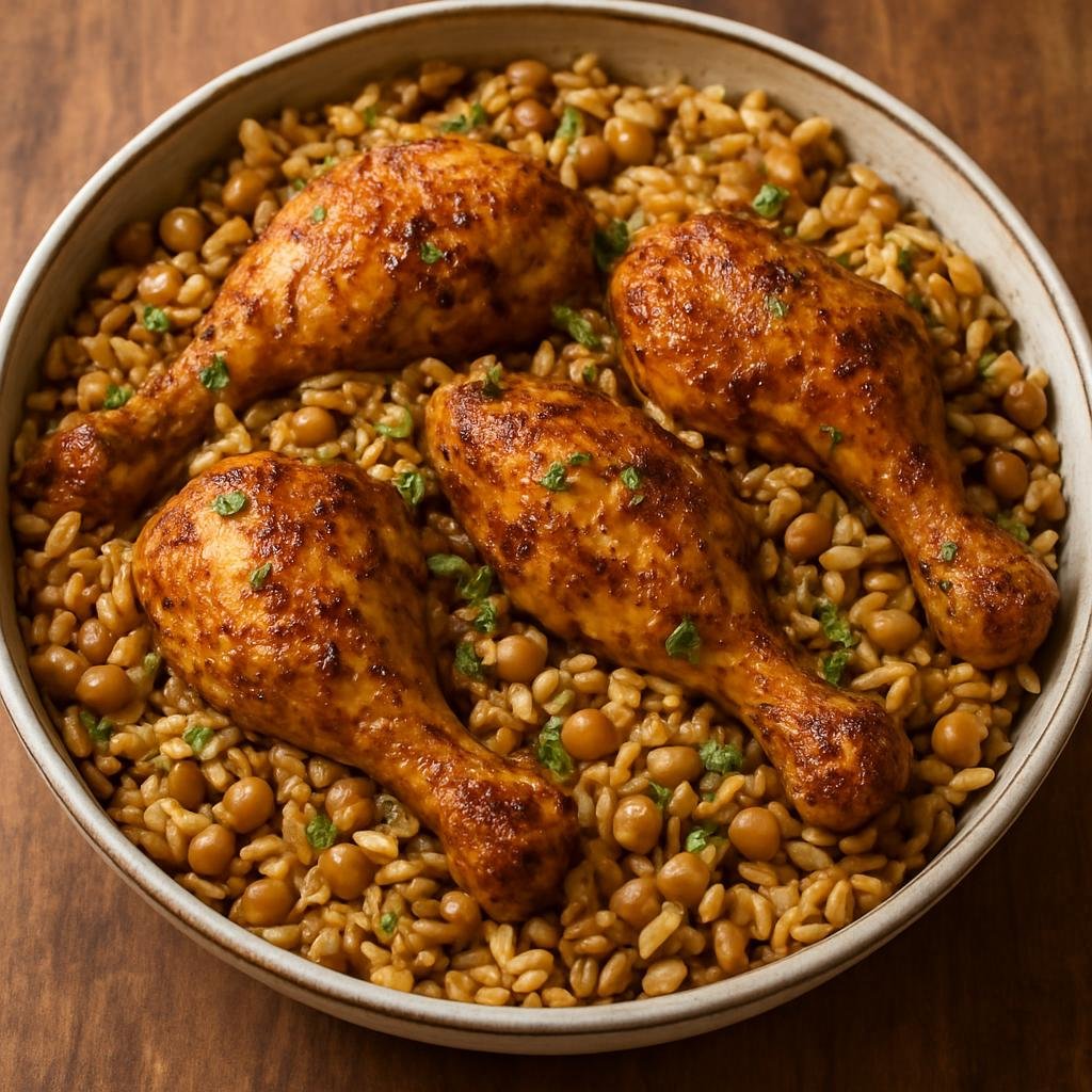 Entree: Virgin Islands, British – Pigeon Peas and Rice with Chicken (Caribbean one‑pot rice cooked with pigeon peas and seasoned chicken) recipe