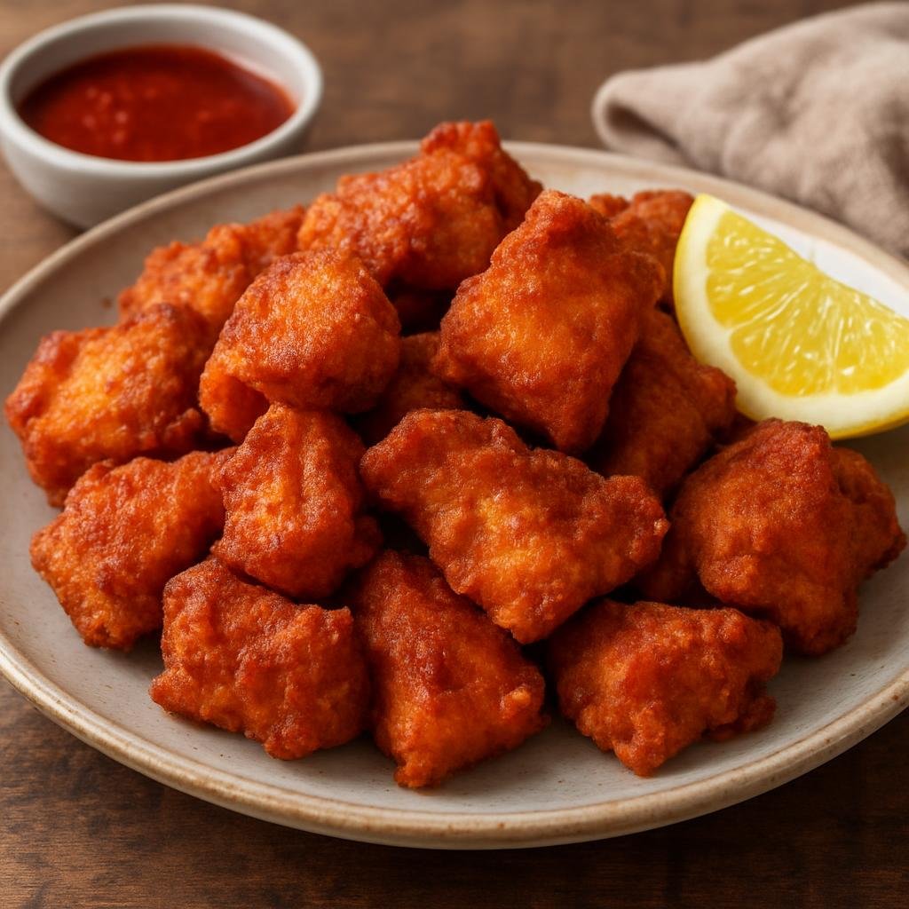 Entree: Spain – Andalusia – Cazón en Adobo (Small shark marinated in a tangy spiced vinegar and paprika mixture, dredged in flour and pan-fried) recipe