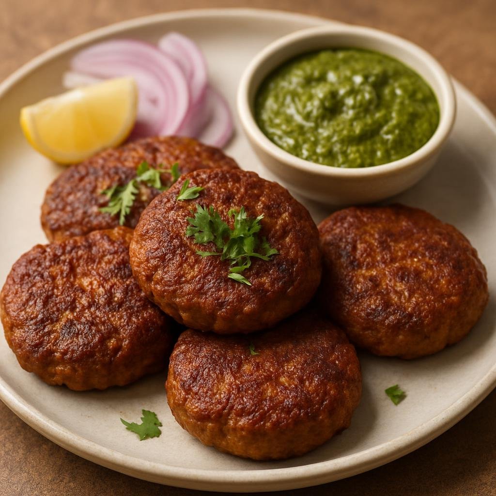 Entree: India – Awadhi / Lucknow – गलौटी कबाब ➤ Galautī Kabāb (Ultra-soft spiced minced meat patties from Lucknow, tenderized and pan-seared until melt-in-the-mouth) recipe