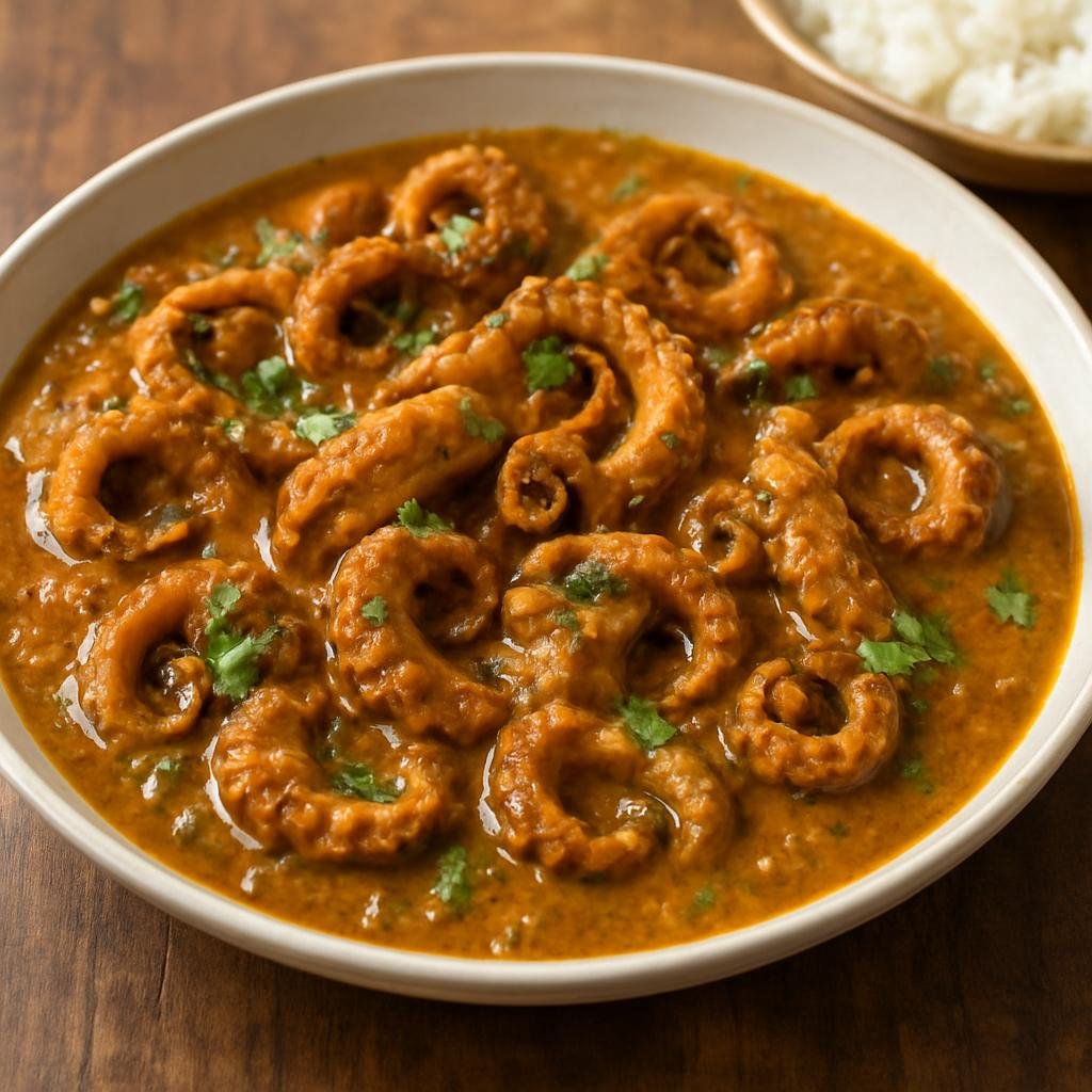 Entree: Mauritius – National Cuisine – Cari Zourit (Mauritian curried octopus in a spiced coconut-tamarind sauce) recipe