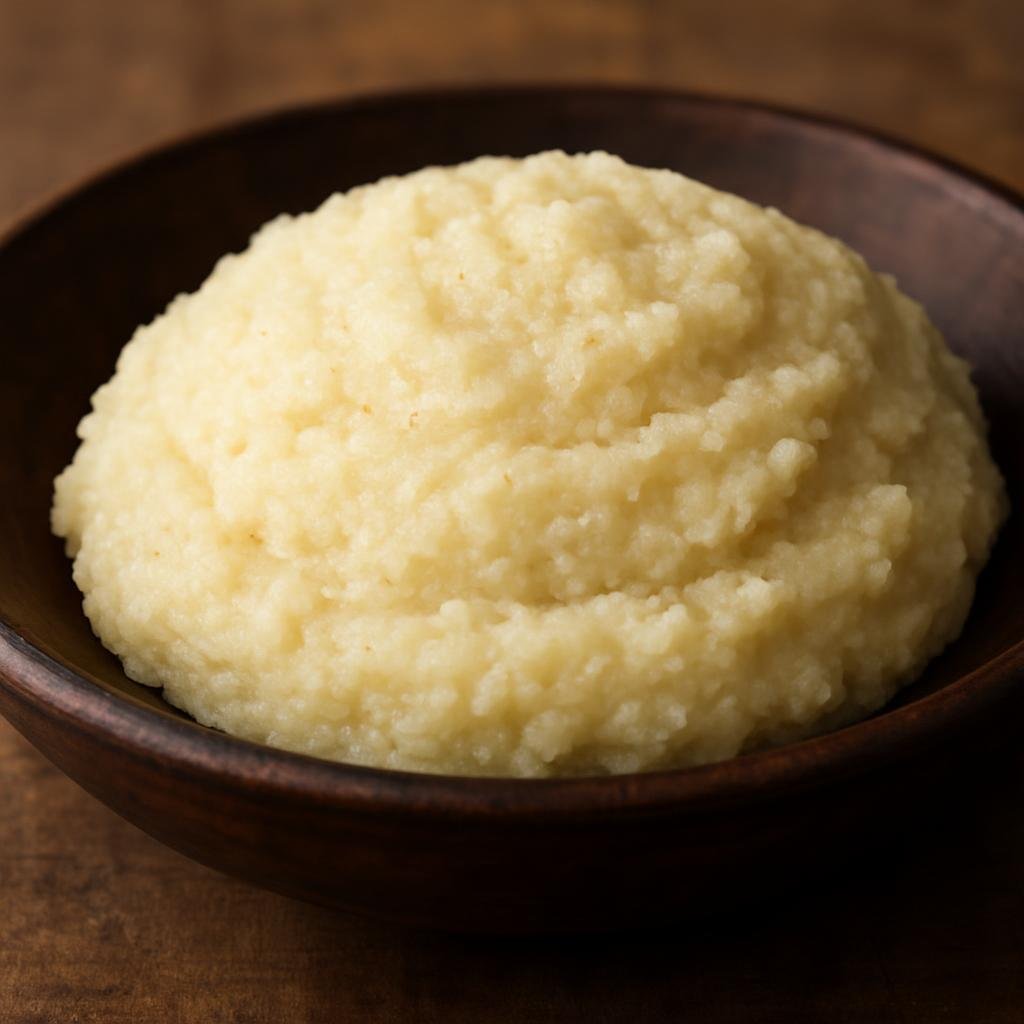 Entree: Burundi – Bugali (Stiff cornmeal porridge staple from Burundi served to accompany stews) recipe