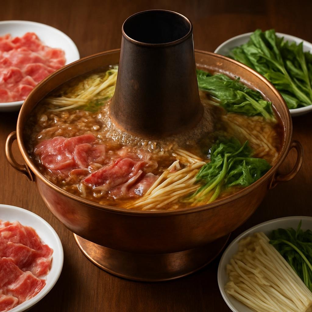Entree: China – Beijing / Imperial North – 蒙古火锅 ➤ Ménggǔ Huǒguō (Communal simmering broth used to cook thinly sliced meats and vegetables at the table) recipe