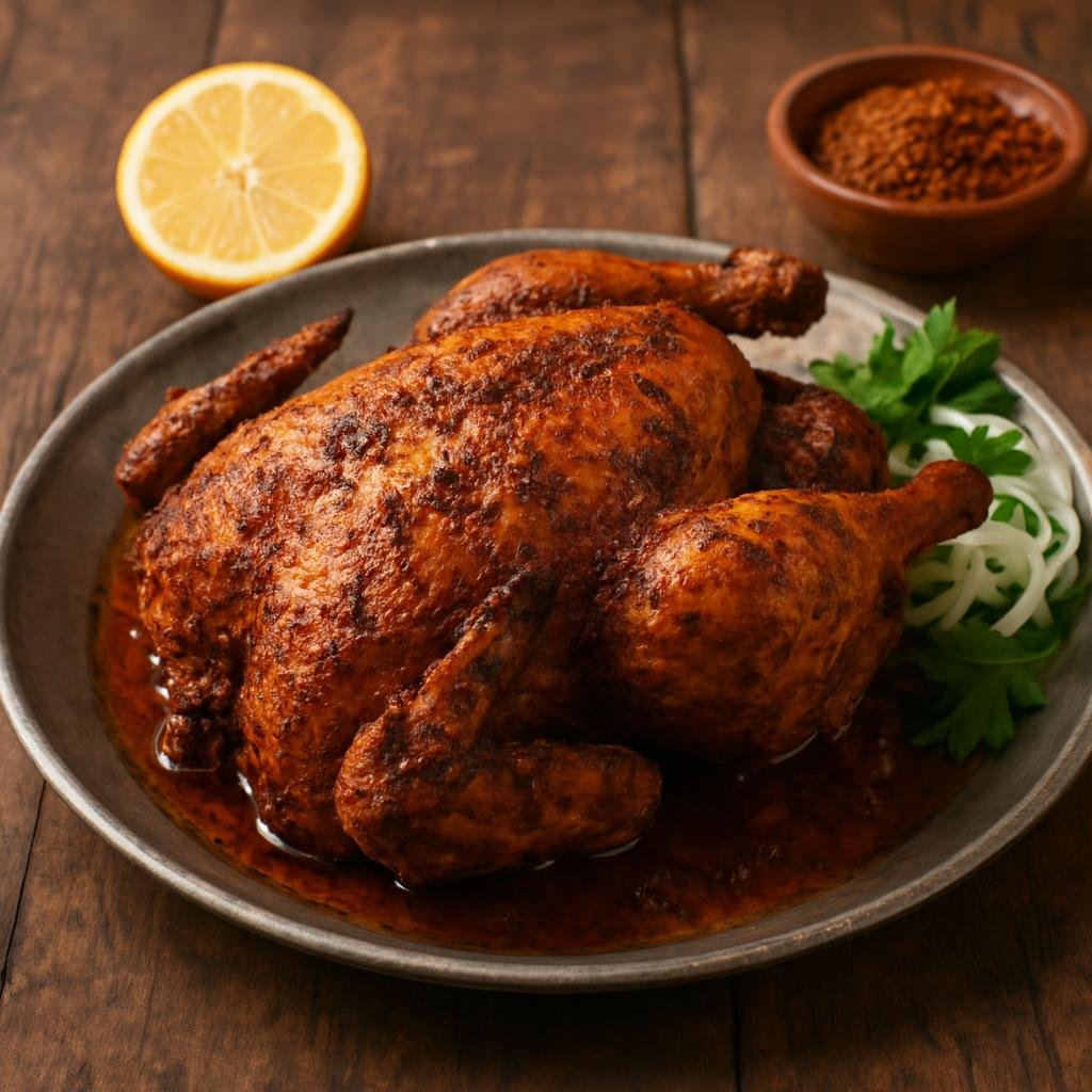 Entree: Iran – Baluchi Iran – سجی ➤ Sajji (Whole spiced and salt-roasted chicken or lamb from Baluchistan traditionally cooked over coals) recipe