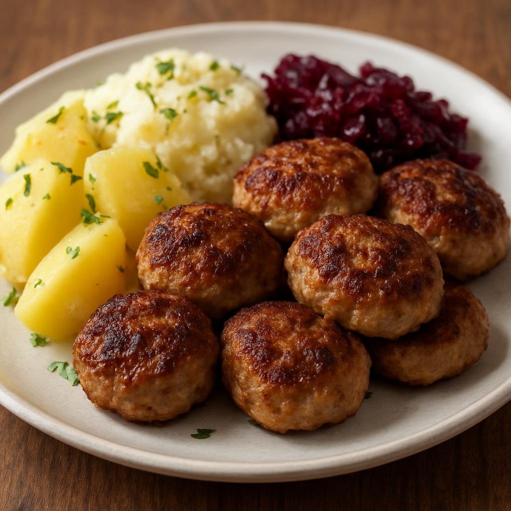 Entree: Denmark – Central Culinary Region – Frikadeller (Pan-fried Danish pork and veal meatballs) recipe