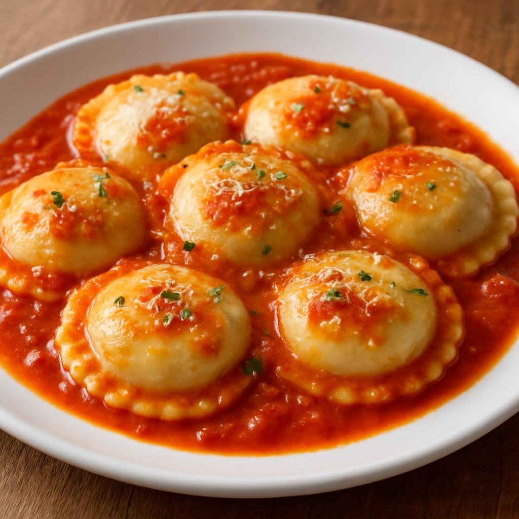 Entree: Argentina – Argentine Italian Cuisine – Sorrentinos (Large Argentine-style stuffed pasta rounds similar to oversized ravioli, filled with cheese and ham and served with a simple butter or tomato sauce) recipe