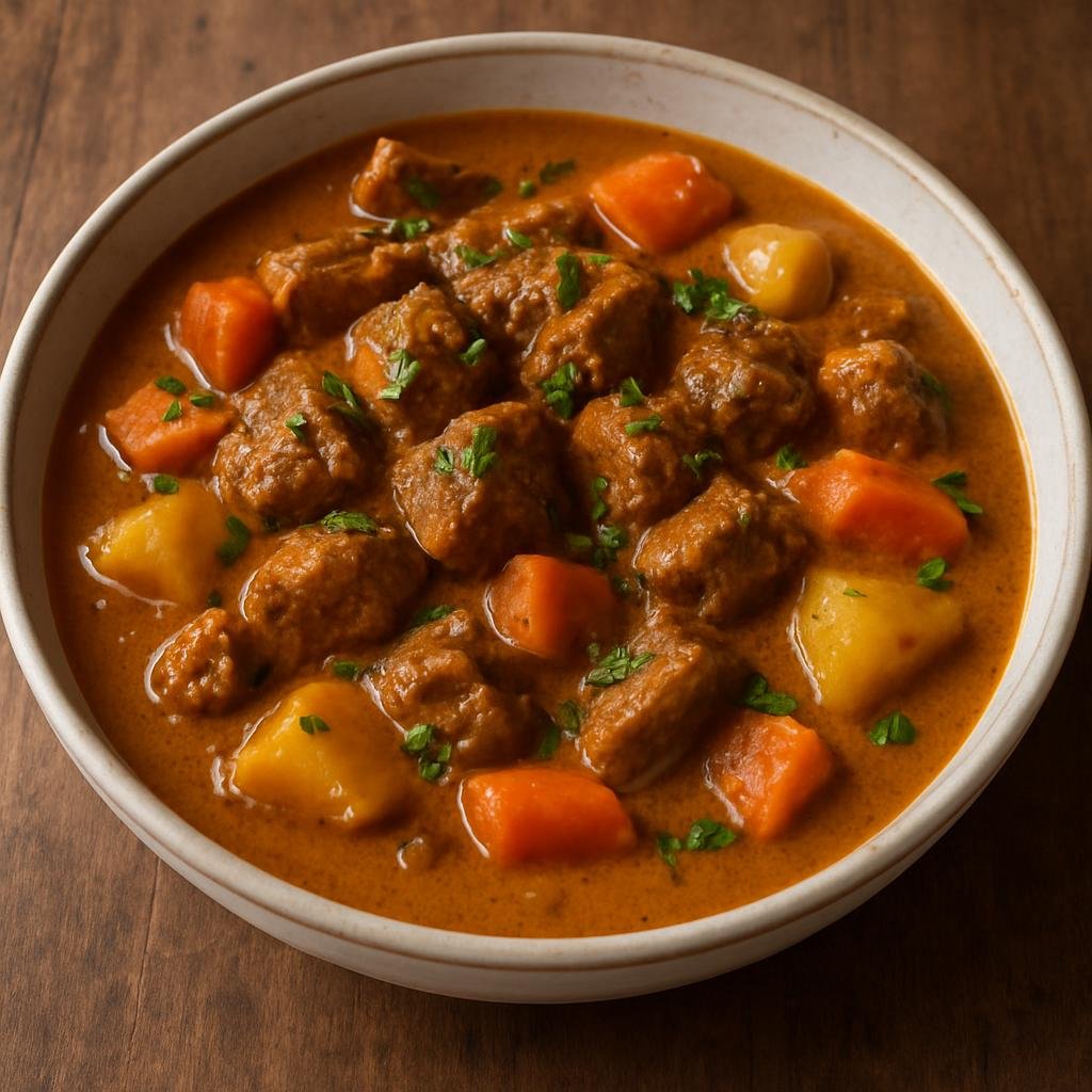 Entree: Mauritania – Northern Culinary Region – مافه ➤ Maffe (West African peanut-based meat stew) recipe