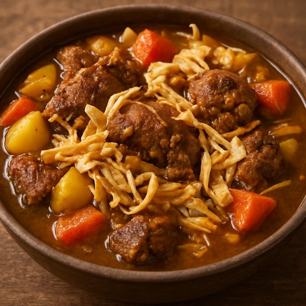 Entree: Saudi Arabia – Eastern Province – قرصان ➤ Qursan (Slow-simmered Saudi lamb and vegetable stew with shredded thin flatbread that soaks up the spiced broth) recipe