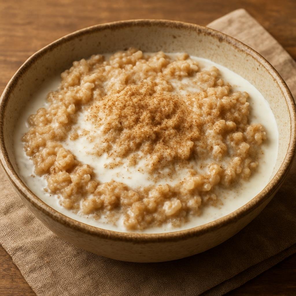 Entree: Estonia – Kama (Hearty Estonian roasted grain-and-pea flour porridge typically mixed with kefir or buttermilk and served as a main meal) recipe
