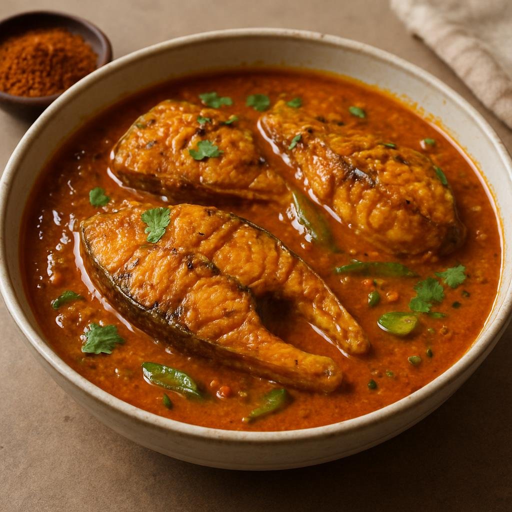 Entree: Pakistan – Coastal Pakistan – مچھلی کا سالن ➤ Machhli ka Saalan (Spiced curried fish in a tangy aromatic gravy typical of Pakistan's coastal kitchens) recipe