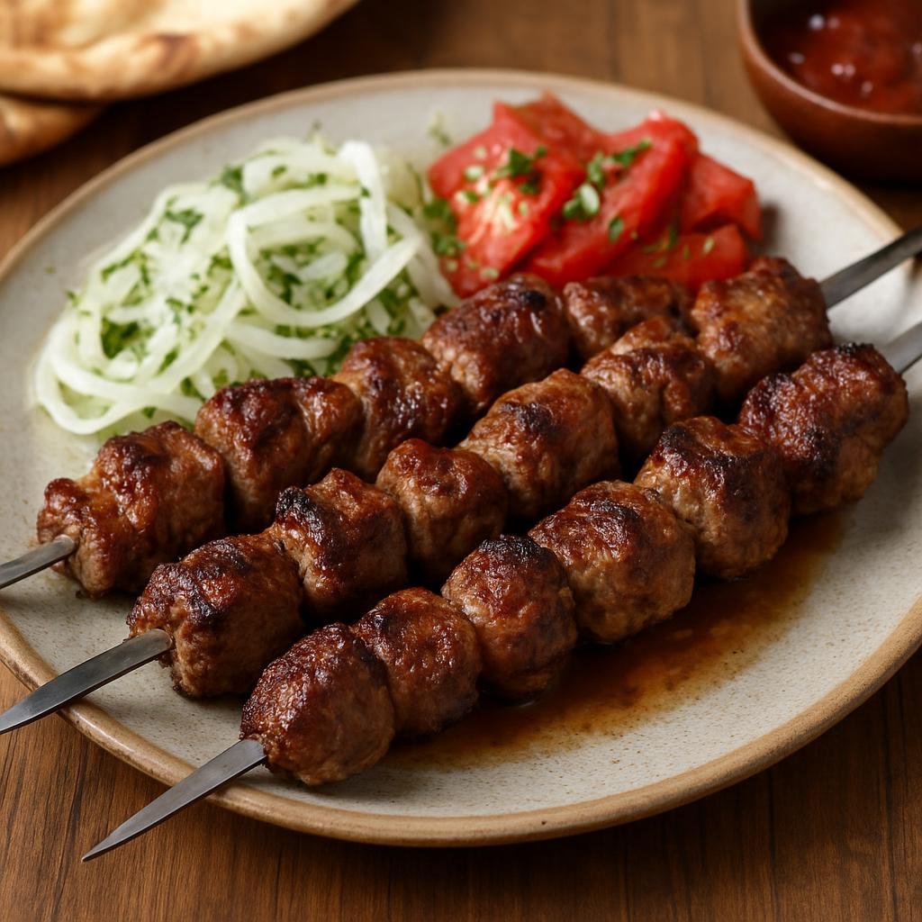 Entree: Uzbekistan – Fergana Valley – Shashlik (Skewered and grilled marinated chunks of lamb or beef served as hearty meat kebabs) recipe