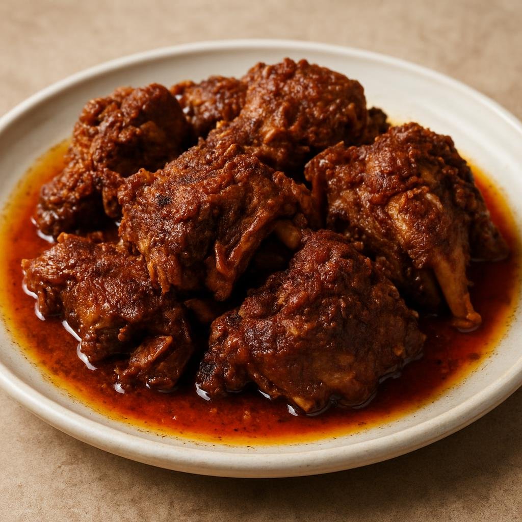 Entree: Ethiopia – Afar – Afar Roasted Goat (Spiced roasted goat prepared in the Afar regional style with berbere and clarified butter) recipe