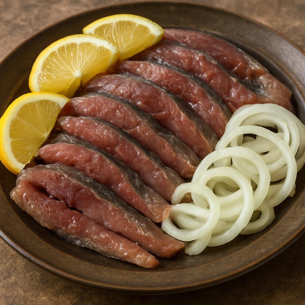 Entree: Egypt – Cairo & Delta – فسيخ ➤ feseekh (Salt-preserved, fermented grey mullet traditionally aged and served sliced with lemon and onions) recipe