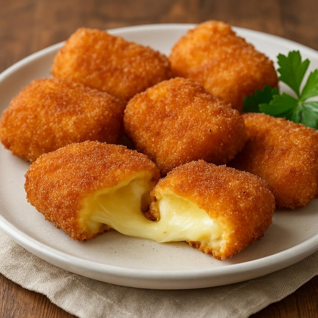 Entree: Switzerland – French Swiss – Malakoff (Deep-fried breaded cheese fritters typical of French-speaking Switzerland) recipe