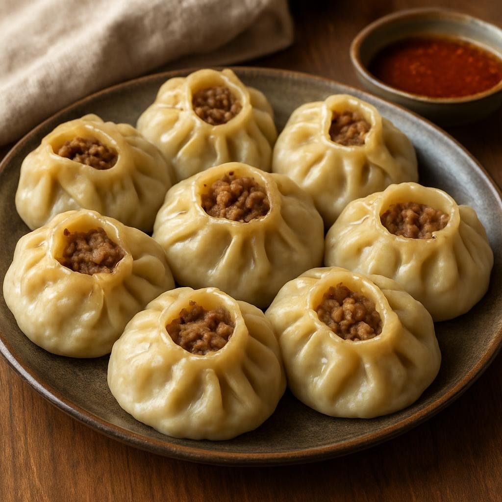 Entree: Kyrgyzstan – Northern Culinary Region – Манты ➤ Manti (Central Asian steamed dumplings filled with spiced lamb and onion) recipe