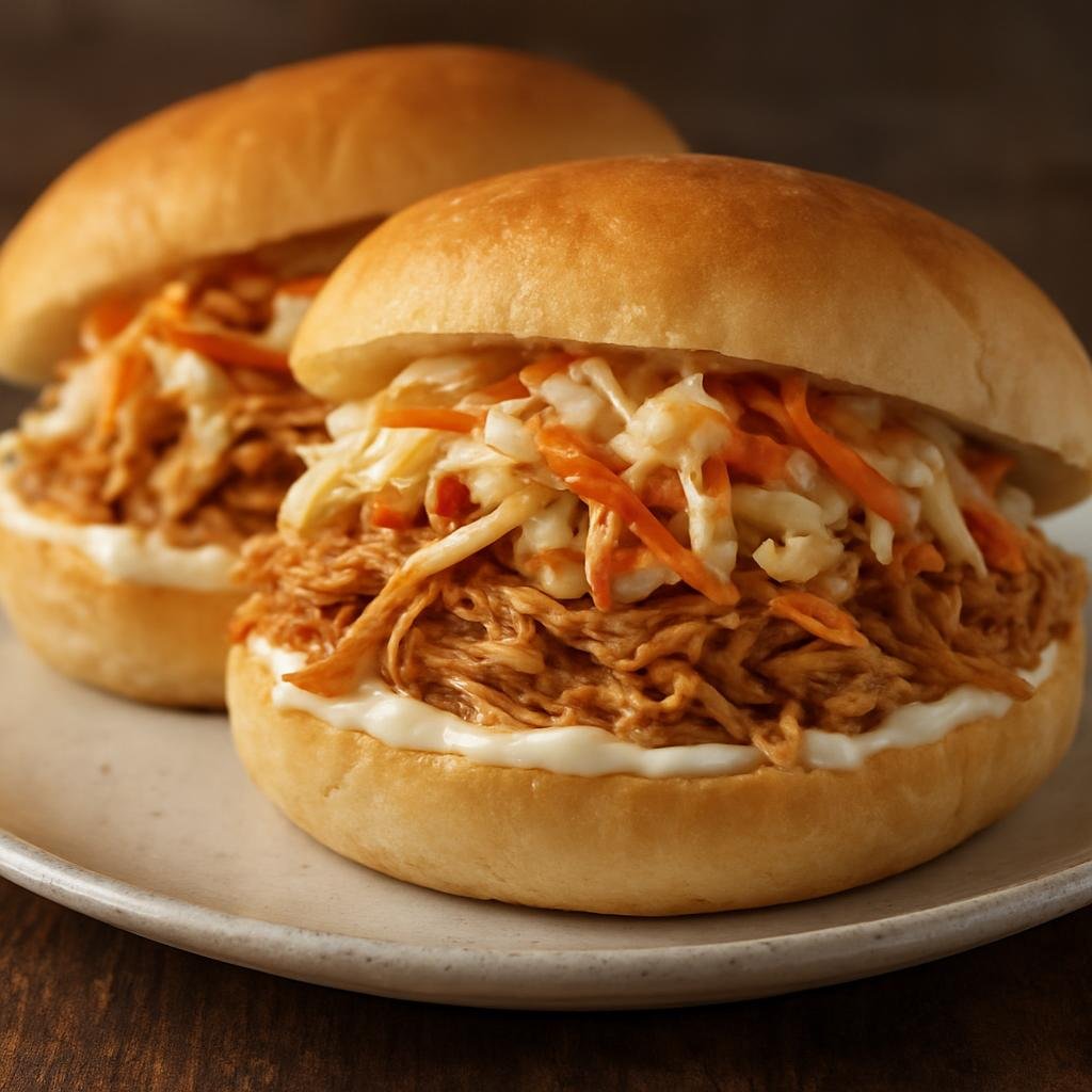 Entree: El Salvador – National Cuisine – Panes con Pollo (Savory shredded chicken sandwiches served in soft rolls with mayonnaise and pickled curtido) recipe