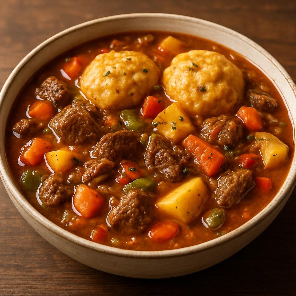 Entree: Cayman Islands – Central Culinary Region – Pepper Pot (Hearty Caribbean meat and vegetable stew simmered with warm spices and dumplings) recipe