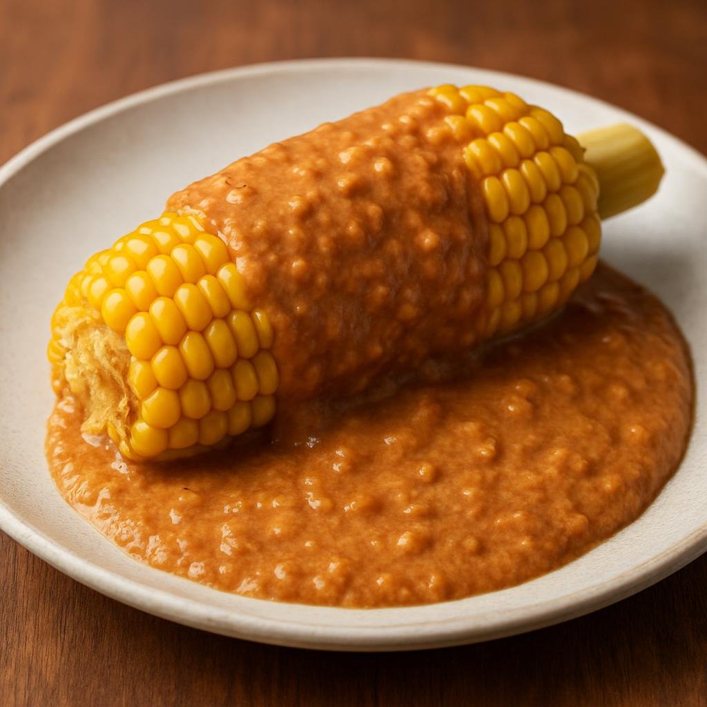Entree: Eswatini – National Cuisine – Tinkhobe (Corn on the cob with peanut sauce) recipe