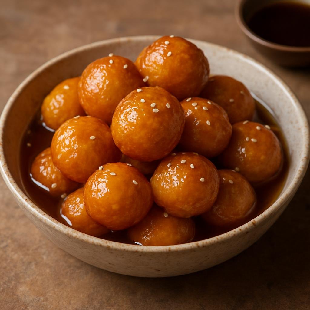 Entree: United Arab Emirates – Northern Culinary Region – لقيمات ➤ Luqaimat (Sweet deep-fried dumplings soaked in sugar and date syrup) recipe